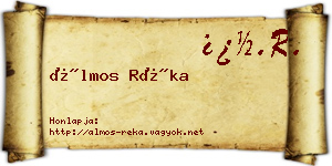 Álmos Réka névjegykártya